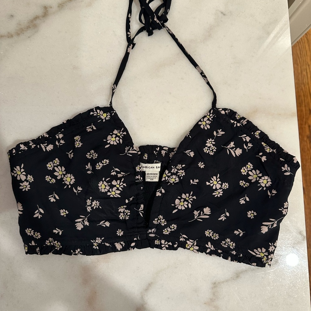 American Eagle Outfitters Black Floral Camisole